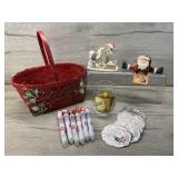 CHIRSTMAS DECOR WM ROGERS COASTERS HOMCO