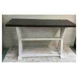 JEFFERSON SOFA TABLE W HERRINGBONE DESIGN TOP