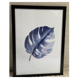 Z ART GROUP BLUE WATERCOLOR MONSTERA LEAF PRINT