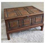 RUSTIC WOOD BLANKET CHEST W RAISED PANEL MOLDING