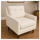 UPHOLSTERED ACCENT ARM CHAIR W TUFTED BACK