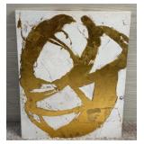 ACE OF SPADES IN GOLD II CANVAS PRINT WALL DECOR