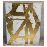 ACE OF SPADES IN GOLD I CANVAS PRINT WALL DECOR