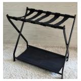 BLACK FOLDING METAL LUGGAGE RACK