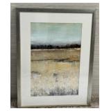 FRAMED ABSTRACT LANDSCAPE WALL ART