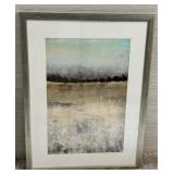 FRAMED ABSTRACT LANDSCAPE WALL ART