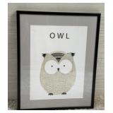 MINIMALIST OWL FRAMED ART PRINT