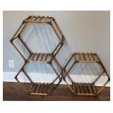 HEXAGONAL INDOOR OUTDOOR PLANT STAND