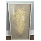 FAUX PAMPAS GRASS SHADOW BOX WALL ART