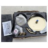 LORDEAR BRUSHED GOLD RAIN SHOWER FAUCET SET W VALV