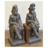 READING MONKEYS VINTAGE STYLE RESIN BOOKENDS