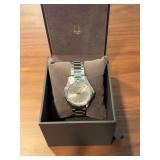 BULOVA MEN'S STAINLESS STEEL BURST DIAL WATCH