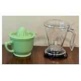 TEAZE TEA MAKER &  JADEITE 2 CUP CITRUS JUICER