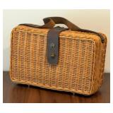 VINTAGE ETIENNE AIGNER WOVEN WICKER HANDBAG