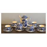 VINTAGE BLUE WILLOW TEA SET JAPAN