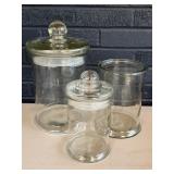 GLASS STORAGE CONTAINERS APOTHECARY JARS