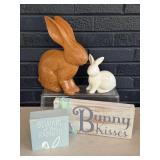 BUNNY RABBIT DECOR CERAMIC & COMPOSITE