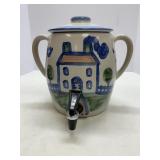 MA Hadley Pottery Farm House Beverage Dispenser