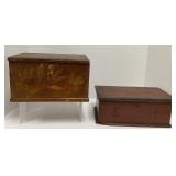 Two Antique Wooden Boxes