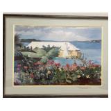 Flower Garden and Bungalow, Bermuda Framed Print