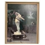 Pygmalion and Galatea Framed Print on Board