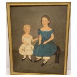 Folk Art Framed Canvas Print