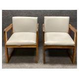 Pair of Mid-Century Leather Armchairs