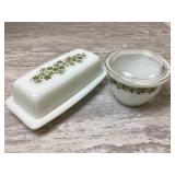 Pyrex Butter Dish and Sugar