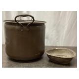 Vintage Brass Pot and Bowl