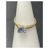 14 KT Vintage Light Sapphire Ring