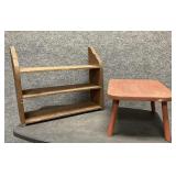 Shelf and Stool