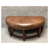 Half Moon Leather Bench