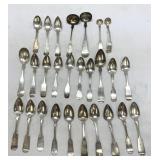 Twenty Seven Coin Silver 800 Spoons