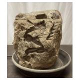 Volcanic Rock Bonsai Waterfall Setup