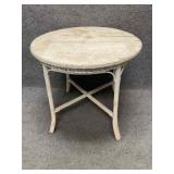 Antique Wicker and Wood Table Project