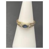 14 KT Sapphire and Diamond Ring