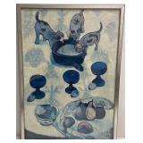 Still Life with Three Puppies Framed Print