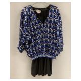 Beaded Sequined Top with Skirt