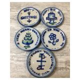MA Hadley Pottery Coasters