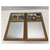 Mirrors with Needlepoint Artwork