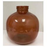 Large Burnt Orange Glass Vase