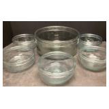 Hand Blown Glass Berry Bowl Set