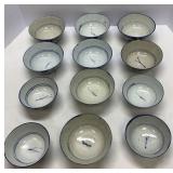 Twelve Vintage Chinese Rice Bowls
