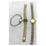 Three Bulova Watches with Diamonds