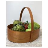Hand-Made Basket with Fruit and Vegetables