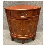 Carved Asian Corner Cabinet