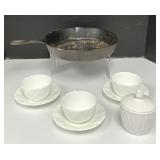 Wedgwood China and Cast Iron Pan