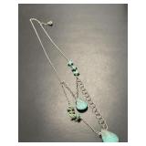 Fancy Sterling and Turquoise Necklace