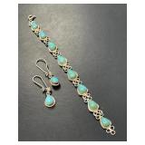 Sterling Bracelet and Earrings
