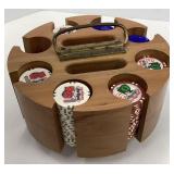 Las Vegas Poker Chips in Stand